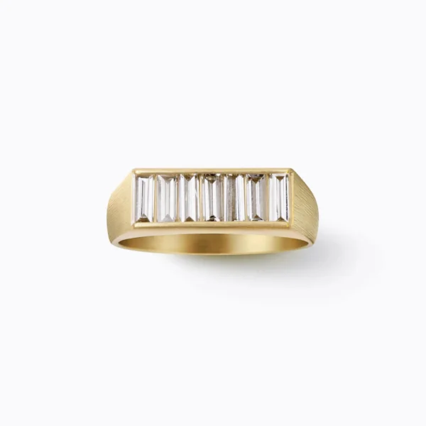 Baguette Diamond Signet Ring^Shihara Clearance