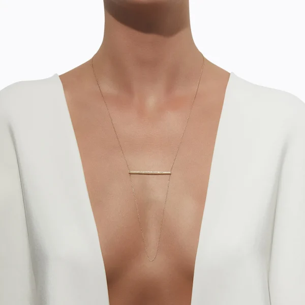 Diamond Bar Necklace 01^Shihara Clearance