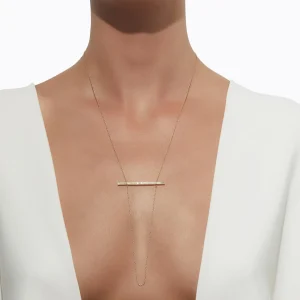 Diamond Bar Necklace 02^Shihara Online