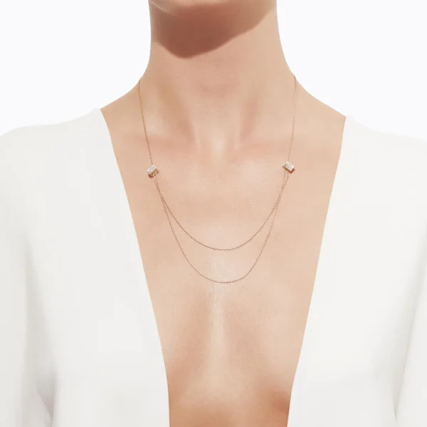 Diamond Cube Necklace 01^Shihara Clearance