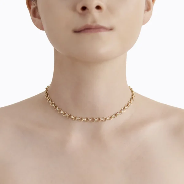 Diamond Link Necklace 02^Shihara Online