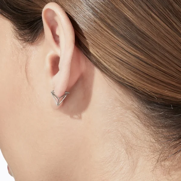 Diamond Triangle Earring 10 (02)^Shihara Sale