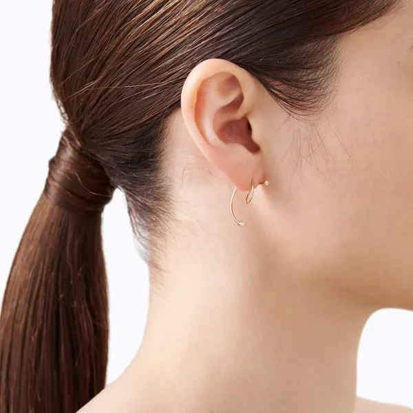 Diamond Twist Curl Earring 02 L^Shihara Fashion