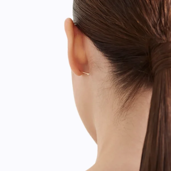 Diamond Twist Pin Earring 03^Shihara Fashion