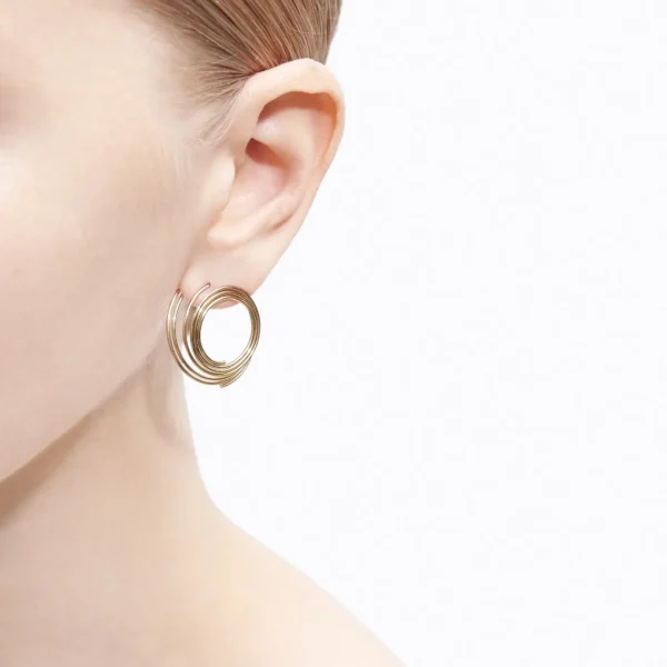 Flat Hoop Earring 02^Shihara Outlet