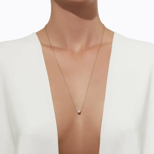 Half Pearl Necklace 45°^Shihara New