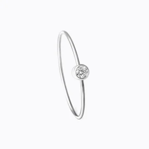 One-Stone Hoop Earring 03^Shihara New