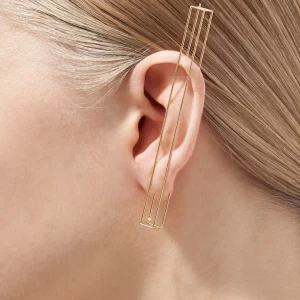 Rectangle Earring 90^Shihara Hot