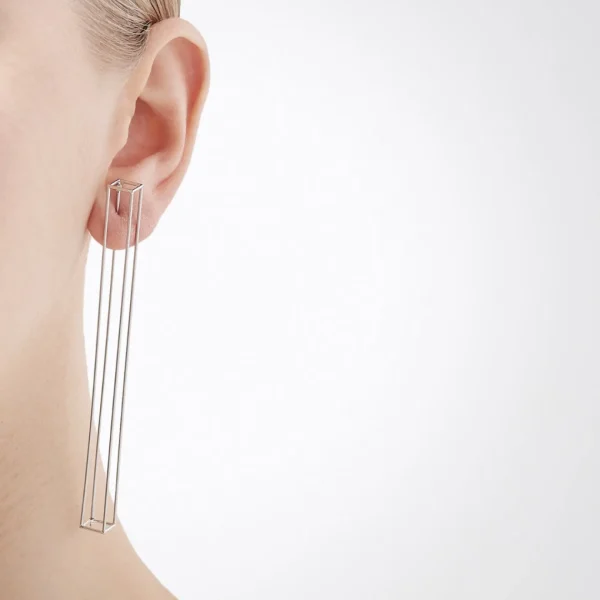 Rectangle Earring 90^Shihara Hot