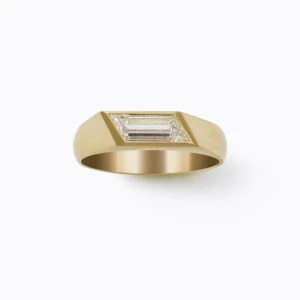 Rhomboid Diamond Signet Ring^Shihara Online