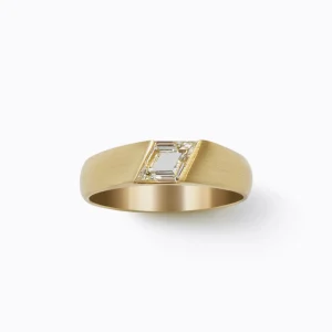 Rhomboid Diamond Signet Ring^Shihara Outlet