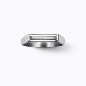 Single Baguette Diamond Signet Ring^Shihara New
